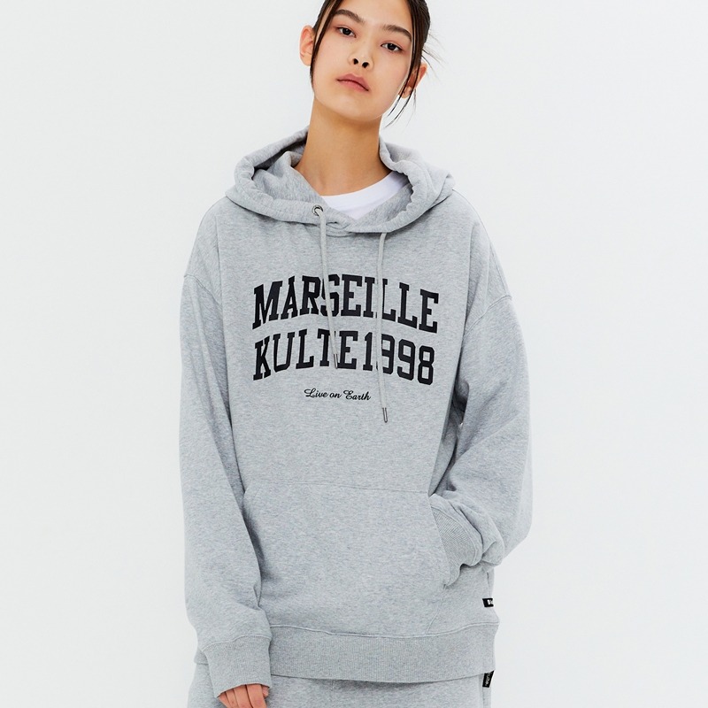 DOUBLE ARCH HOODY M.GREY